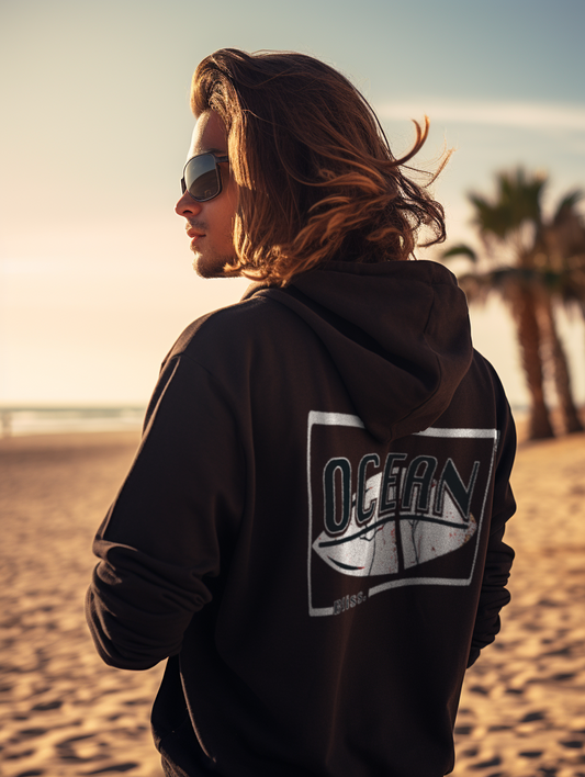 Ocean Bliss Surfer - Cotton Box Hoodie